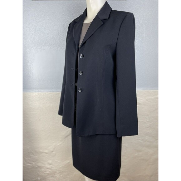 Caslon Career Blazer 3-Button Fully Lined Suit Jacket Sz 6 and Skirt Black Sz 10 - Picture 11 of 16